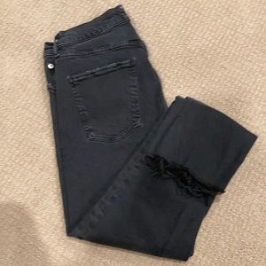 AGOLDE Toni Straight Black Jeans 28